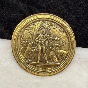 Vintage Alva Museum Orpheus Medallion Brooch Greek Mythology‎